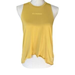 Gymshark Yellow “Be A Visionary” Racerback Tank Small